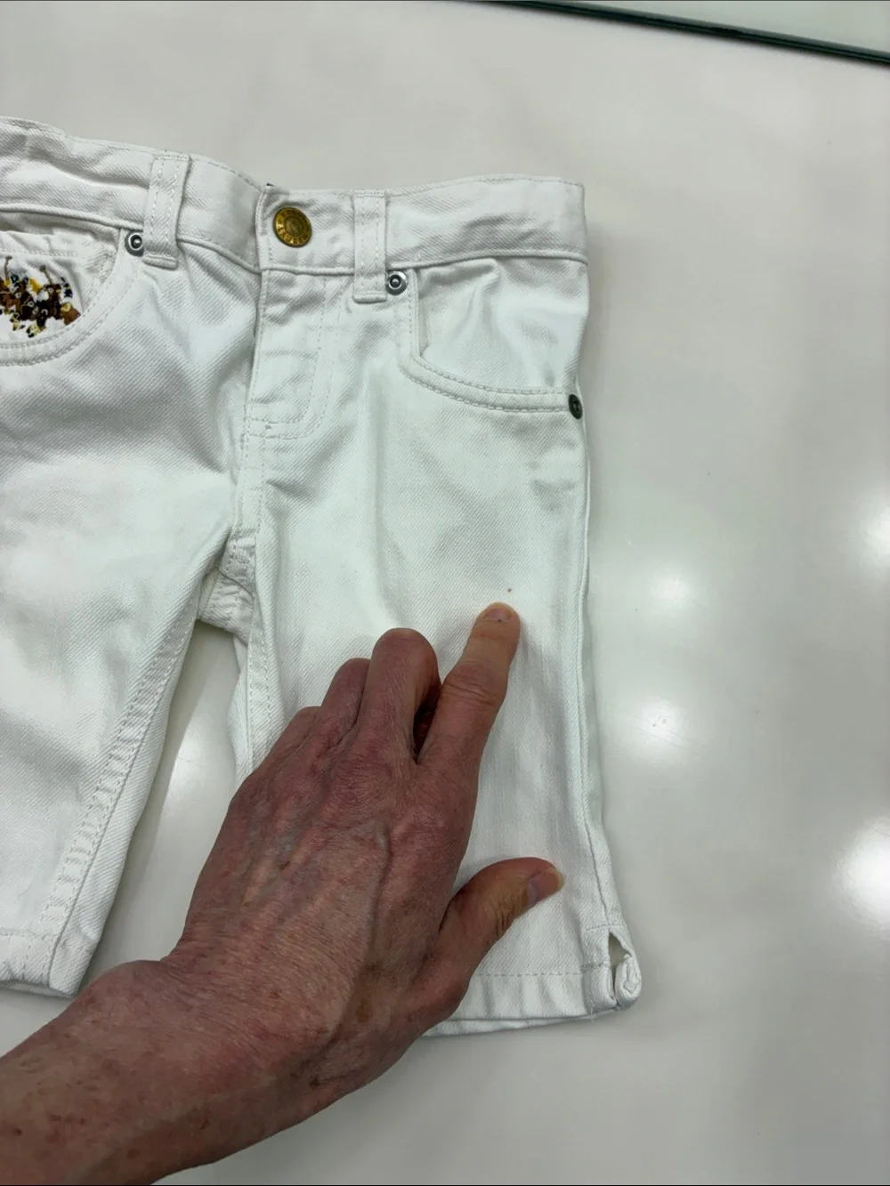 Ralph Lauren White Cotton Shorts with Polo Pony Embroidery Size 3T